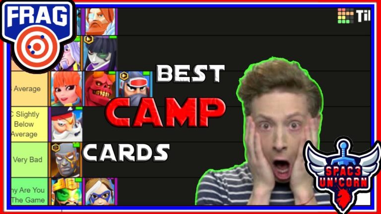 Best Camp Cards, Tier List w/ Gameplay!! | Frag Pro Shooter (4k)