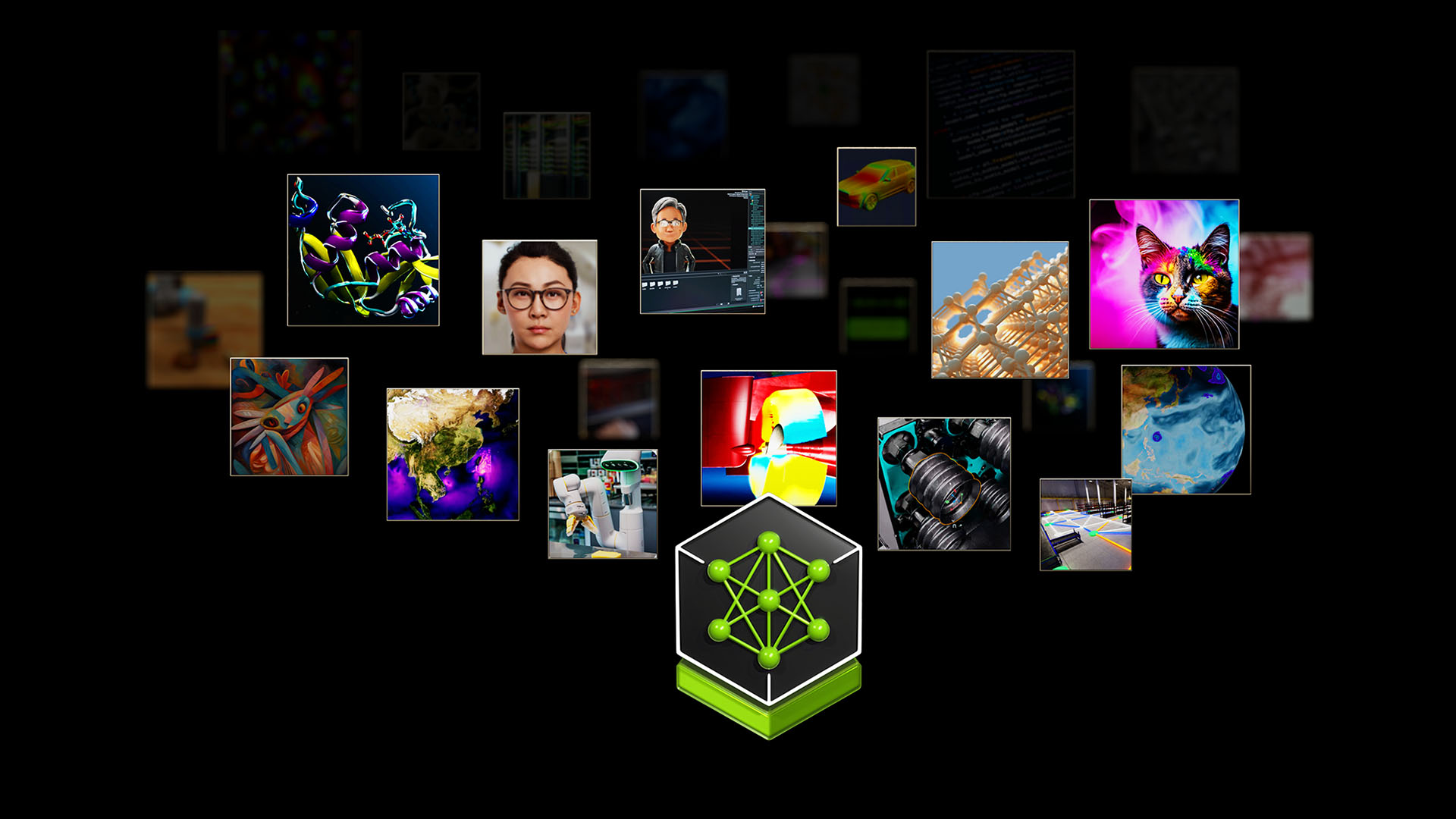 A collage images related to NVIDIA NIM, a set of generative AI microservices for developers A collage images related to NVIDIA NIM, a set of generative AI microservices for developers
